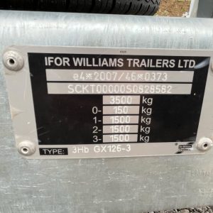 Ifor Williams GX126-3 Plant Trailer