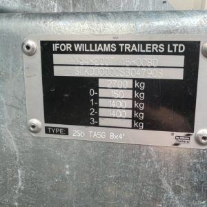 Ifor Williams TA5G 8'x4’ Livestock Trailer Spec