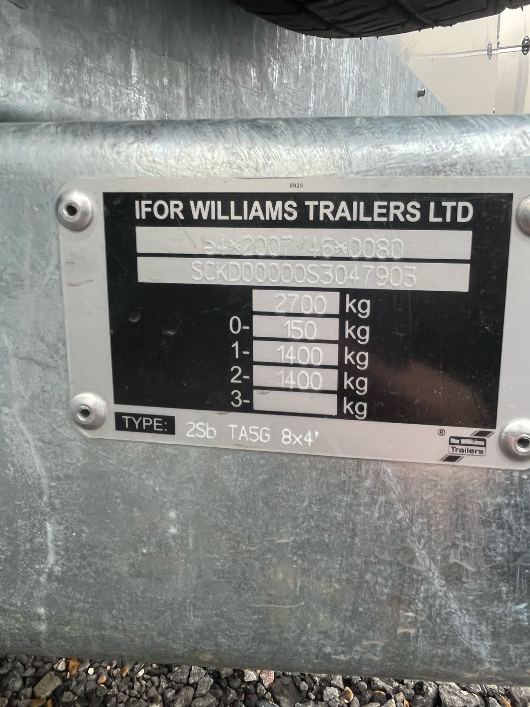 Ifor Williams TA5G 8'x4’ Livestock Trailer Spec