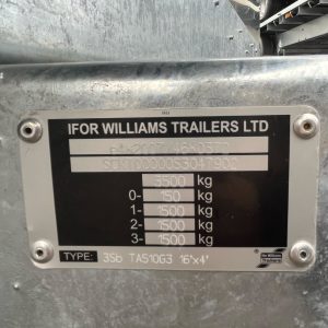 Ifor Williams TA510G3 16'x4’ Livestock Trailer Spec
