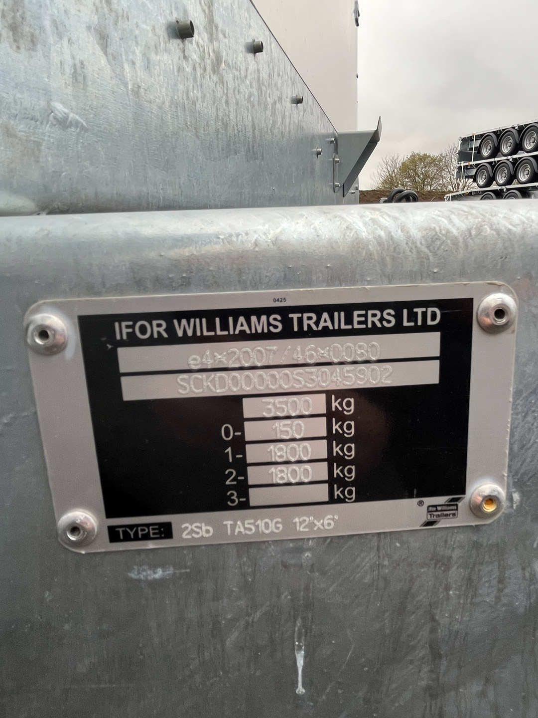 Ifor Williams TA5G 12'x6’ Livestock Trailer Spec