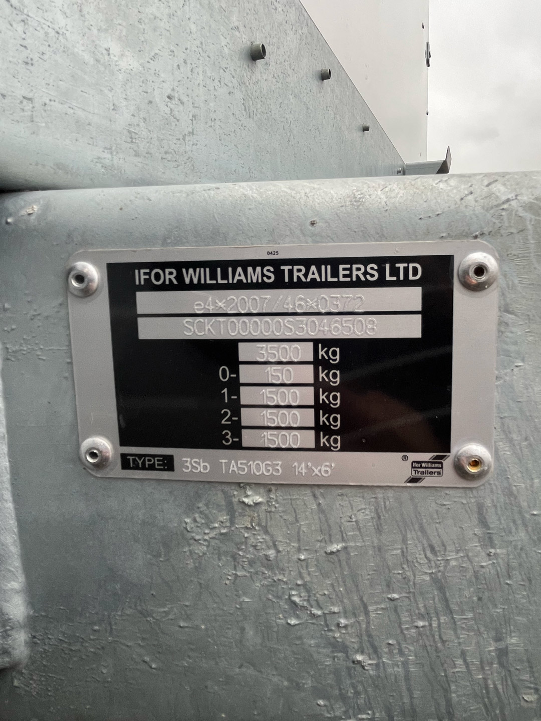 Ifor Williams TA510G3 14'x6’ Livestock Trailer Spec