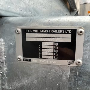 Ifor Williams TA510G3 16'x6’ Livestock Trailer Spec