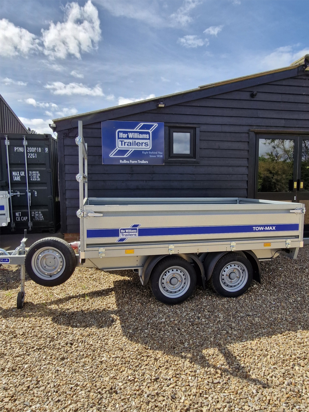Ifor Williams TM202-2514 Tow-Max flatbed trailer with drop sides