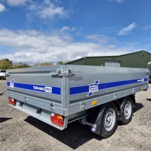 Ifor Williams TM272-2817 Tow-Max Pro flatbed trailer close up view