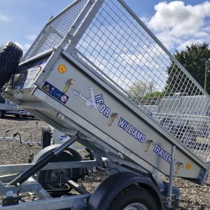 Ifor Williams TT2012 Tipper Trailer with mesh side extensions and manual tipping mechanism
