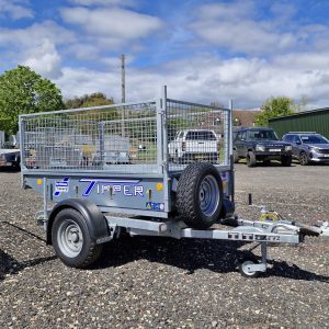 Ifor Williams TT2012 Tipper Trailer with Mesh Side Extensions and a spare wheel
