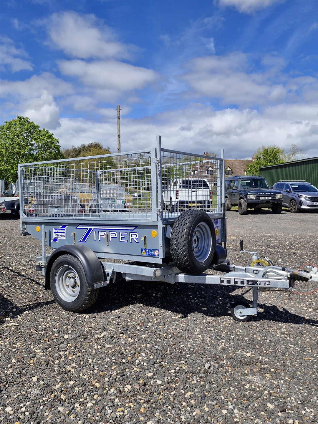 Ifor Williams TT2012 Tipper Trailer with Mesh Side Extensions and a spare wheel